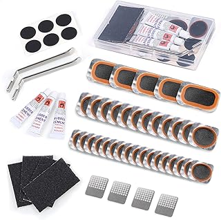 Sponsored Ad - ROADPLUM 50Pcs Bicycle Inner Tire Repair Kit, Bike Tube Patch Kit with 30Pcs Vulcanizing Patches, 6Pcs Glue...