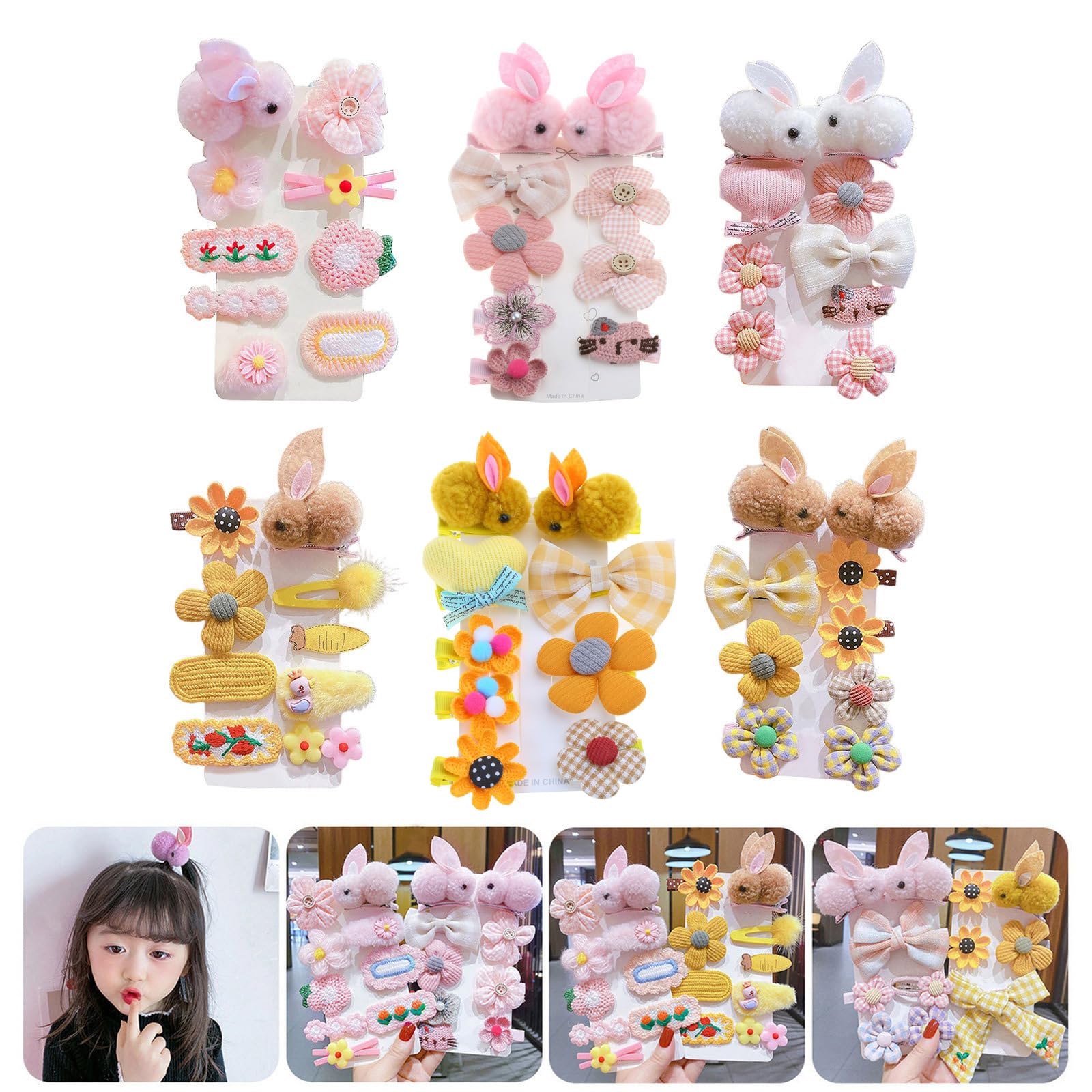 Amazon.co.jp: 子供用ヘアクリップセット手作りバレッタかわいい