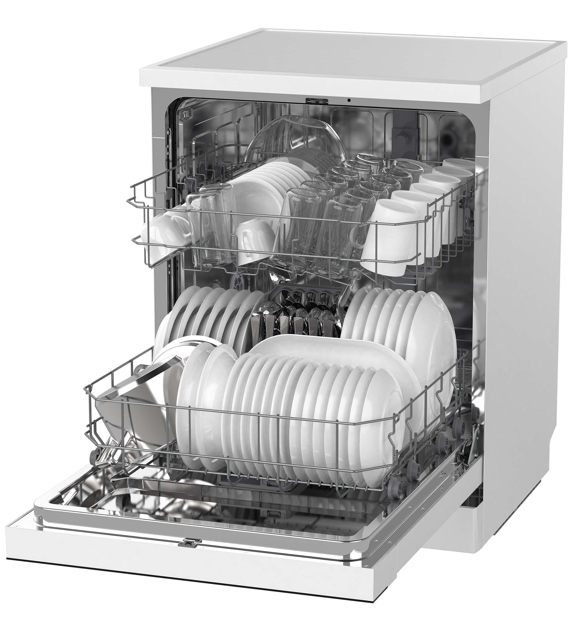 HYE Dishwasher - Freestanding Dishwasher With 14 Place Settings, 60cm, Full Size Design, White, ECO Program, Quick Wash, Quiet (49 dB) - DW0114PW25 — view 4