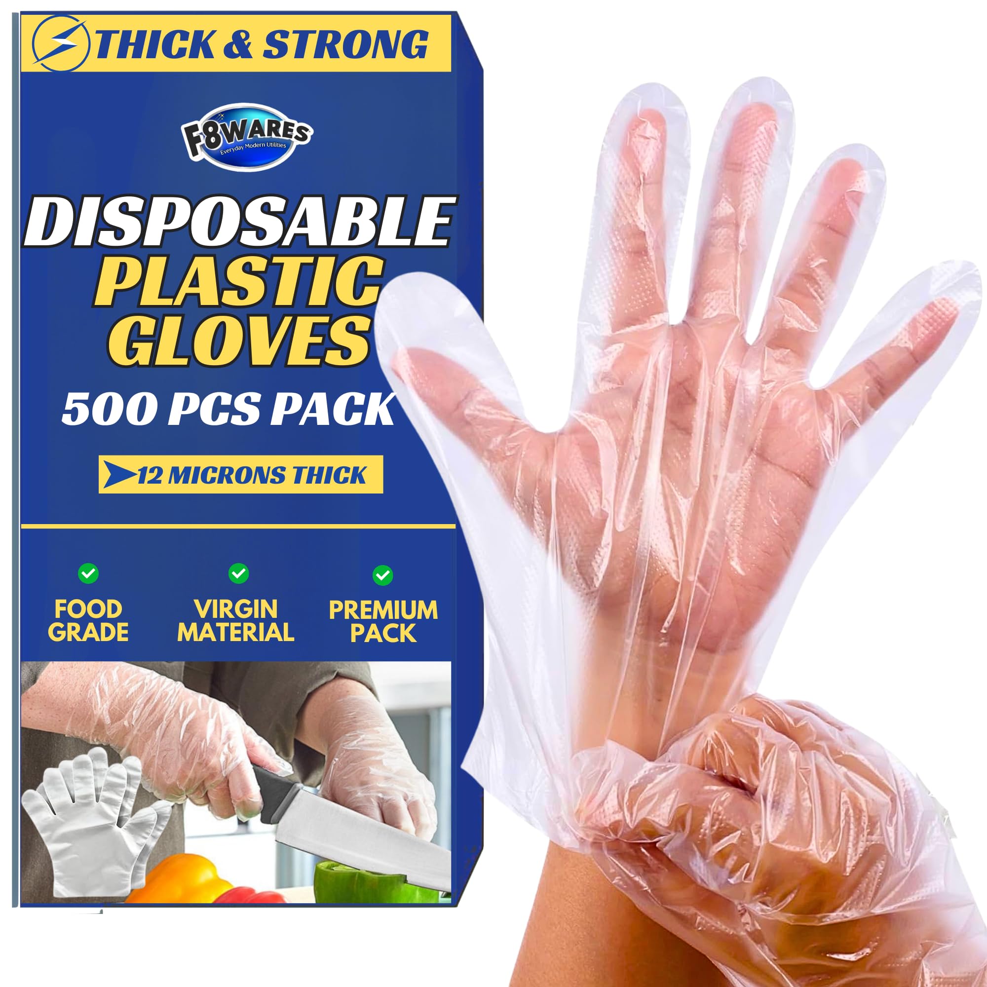 See full amazon price history chart for F8WARES 500pcs Thick Disposable Gloves - Transparent Hand Gloves for Cooking - Food Prep Kitchen gloves - Use & Throw Plastic Gloves Disposable - Polythene Cleaning Gloves for Gardening,salon F8WARES 500pcs Thick Disposable Gloves - Transparent Hand Gloves for Cooking - Food Prep Kitchen gloves - Use & Throw Plastic Gloves Disposable - Polythene Cleaning Gloves for Gardening,salon (B0CVQG6FG8) Amazon Price History, Amazon Price Tracker