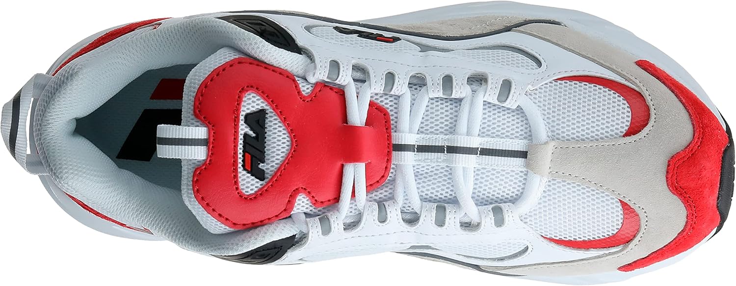 Fila Men's Trigate Sneaker, White/Red/Black, 8