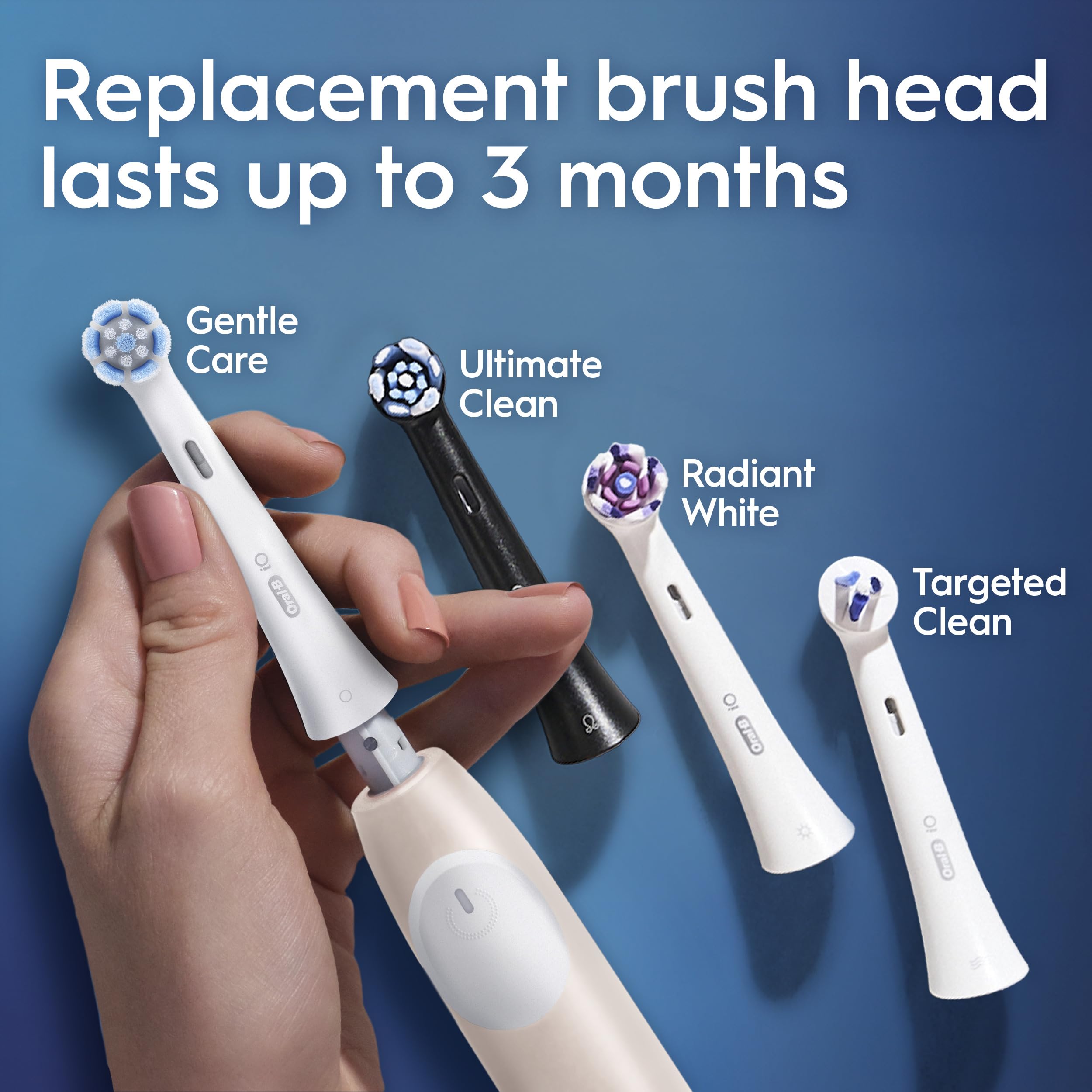 Oral-B iO Elektrische Zahnbürste, Serie 2, wiederaufladbar, Pfirsich mit 1 sanften Pflege-Bürstenkopf – automatischer Drucksensor zum Schutz des Zahnfleisches – 3 Modi – 2 Minuten Timer