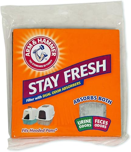 Arm & Hammer - Filtro universal para arena para gatos con doble absorción de olores, se adapta a sartenes con capucha, paquete de 1