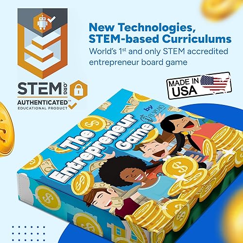 Miniatura 6 de Juego de mesa - The Entrepreneur Game- Premiado juego de mesa de finanzas empresariales acreditado por STEM para emprendimiento - Aprende a crear