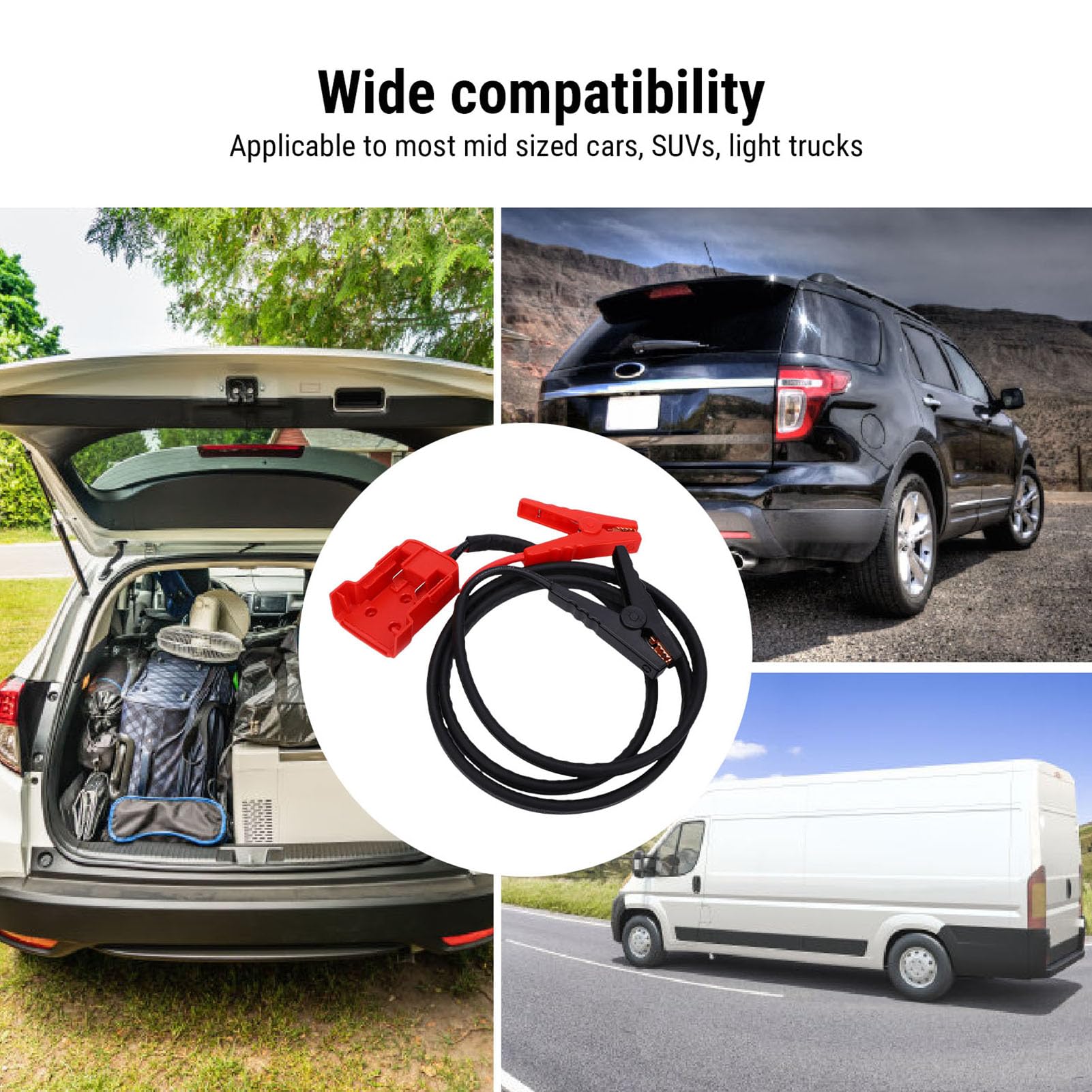 Cable de Arranque de Batería de 18 V a Prueba de Altas Temperaturas para Arranques Rápidos, Apto para Baterías M18, Camiones Ligeros, SUV, 1 Cable de Arranque (5.9FT)