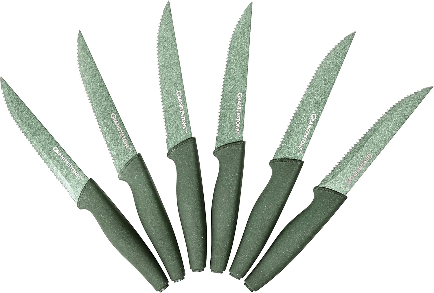 Granitestone Steak Knife Set of 6Serrated Steak Knives