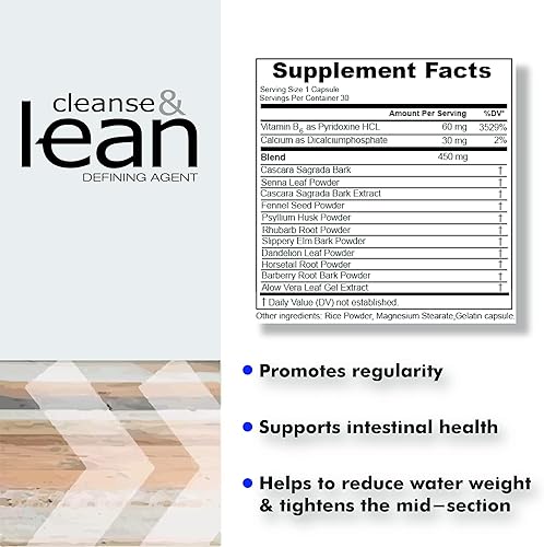 Max Muscle Naturaliga Cleanse and Lean Defining Agent - Limpiador de hierbas para regularidad con ingredientes desintoxicantes naturales para la