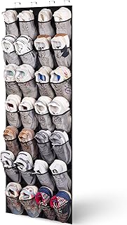 MISSLO 28 Large Pockets Hanging Shoe Organizer Over The Door Shoe Rack for Closet Door Storage Mesh Shoe Holder Hanger for...