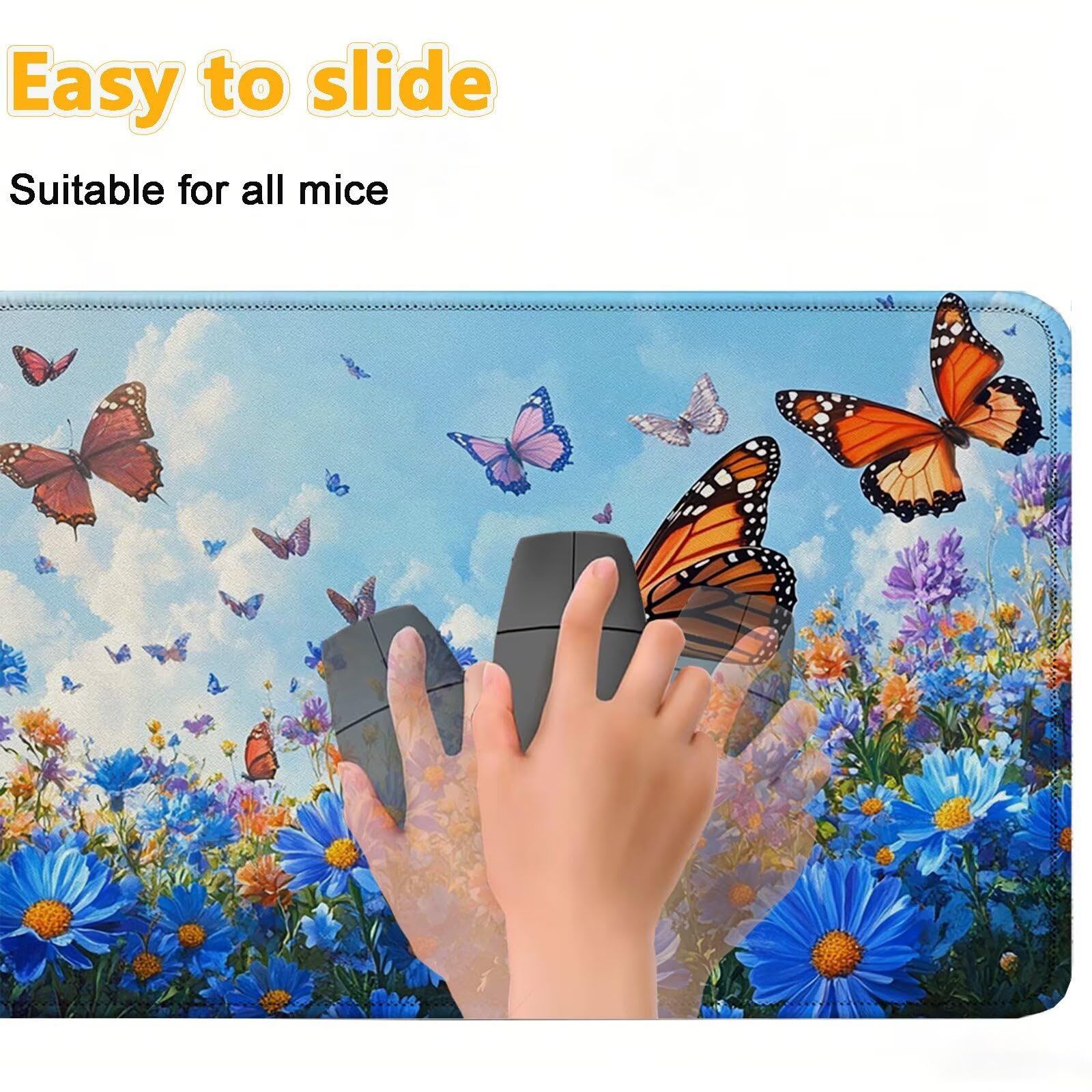 Tappetino Mouse 900x450mm | Superficie Ultra-Liscia, Farfalla 0-z338