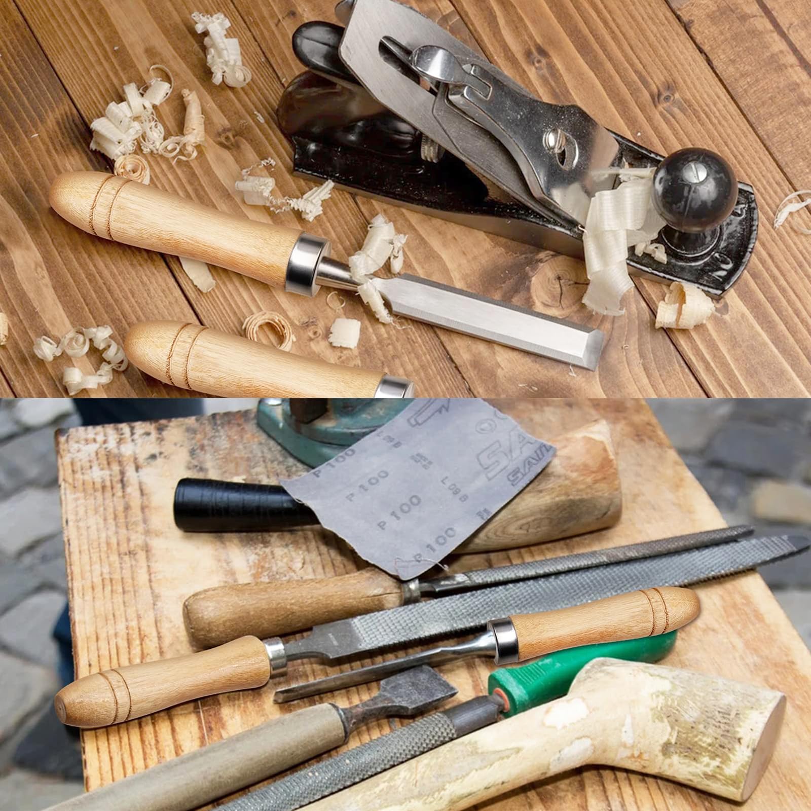 Mango de Madera, 10 Pcs Lima y Archivo de Madera para Herramienta, para Carpintero y Mantenimiento