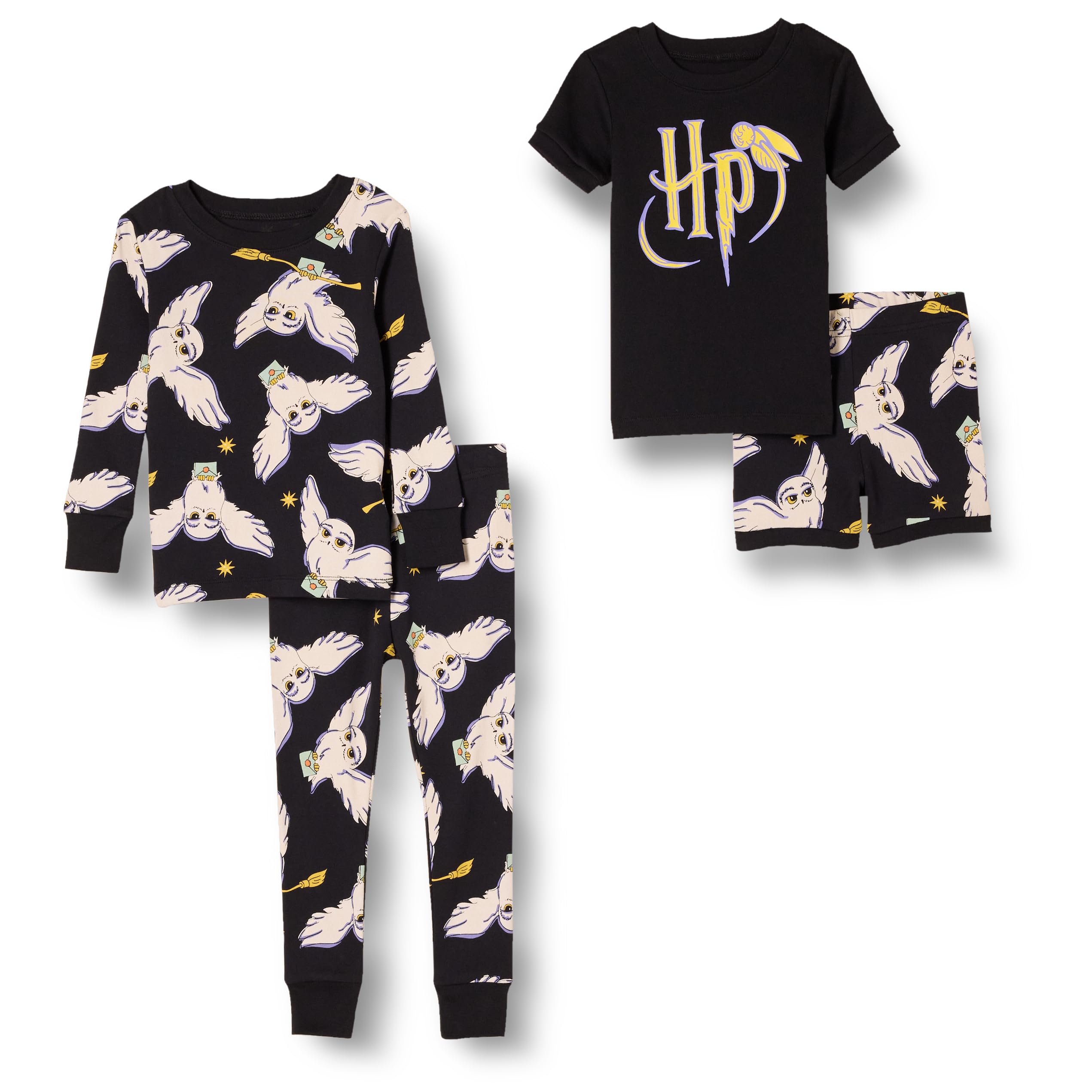 Amazon Essentials Babies, Toddlers and Boys' Snug-Fit Cotton Rib Pajama Sleepwear Sets, Multipacks