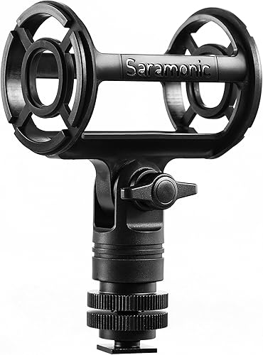 Saramonic SR-SMC2 Shotgunmikrofon Shockmount mit ZubehA rschuh  1 4a    3 8a   5 8a   Schrauben fA r Kameras  Stative  StA nder und Boom Poles