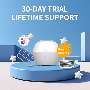 Dual-Function Humidifier & Dehumidifier Combo Air Purifier 152oz Water Tank Steam Distillation Humidification for Bedroom with Drain Hose Humidifer RV Bathroom Auto Adjustment LED Lights