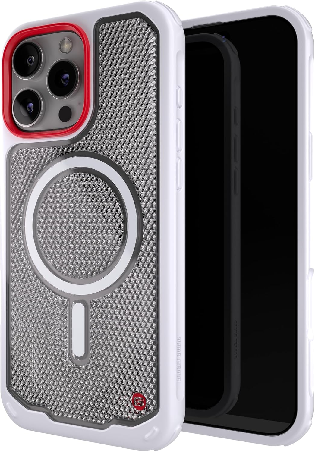 Gadget Guard for iPhone 16 Pro Max Case, Rugged Military-Grade Drop Protection (Compatible with MagSafe) Heavy Duty Phone Case, Shockproof Phone Cover for iPhone 16 ProMax - Reflector White