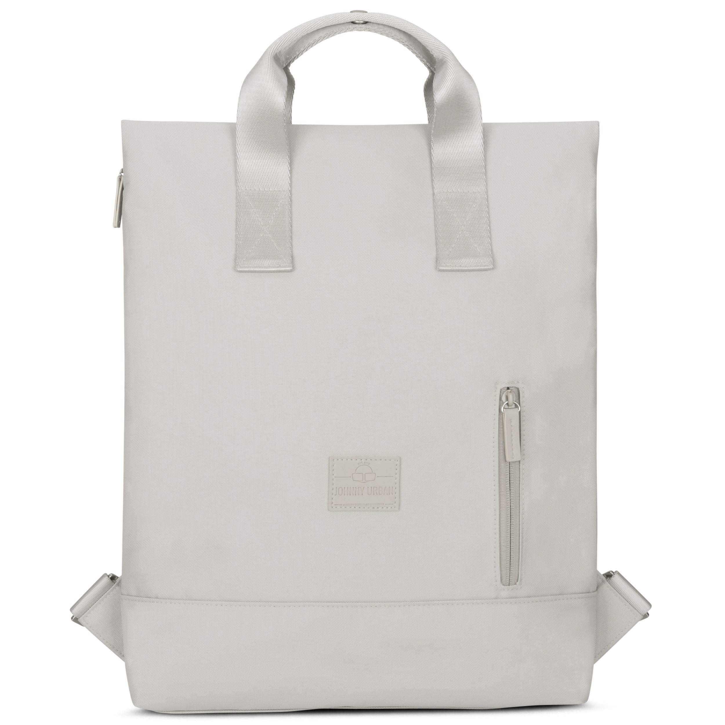 Johnny Urban Mochila Mujer Gris - Ivy - Tote Bag Mochila 2 en 1 con Compartimento para el Portátil para Universidad, Trabajo, Oficina - 8L - Sostenible - Repelente al Agua