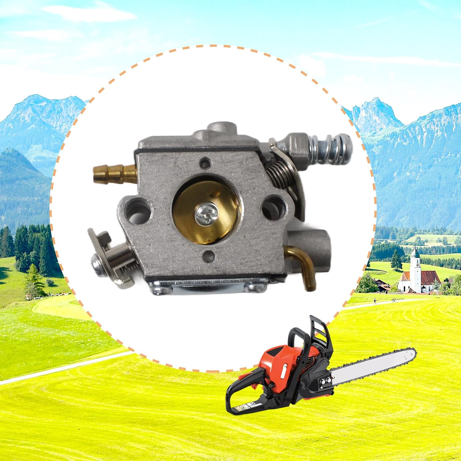 Carburetor Compatible with CS 3510 CS-3510ES Chainsaw CS-3510, Replace A021005270 WT-1239