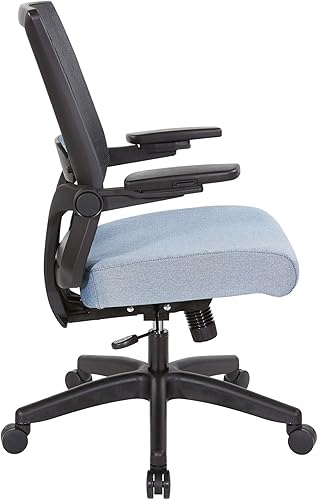 Miniatura 37 de Space Seating 867 Series - Silla de administrador ajustable con respaldo de malla transpirable, soporte lumbar y brazos abatibles acolchados,