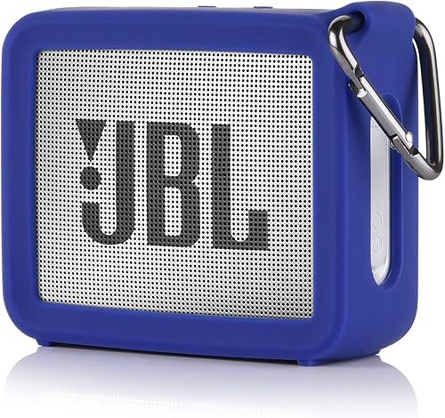TXEsign Funda protectora de viaje de silicona compatible con JBL GO 2 altavoz portátil Bluetooth impermeable (azul)