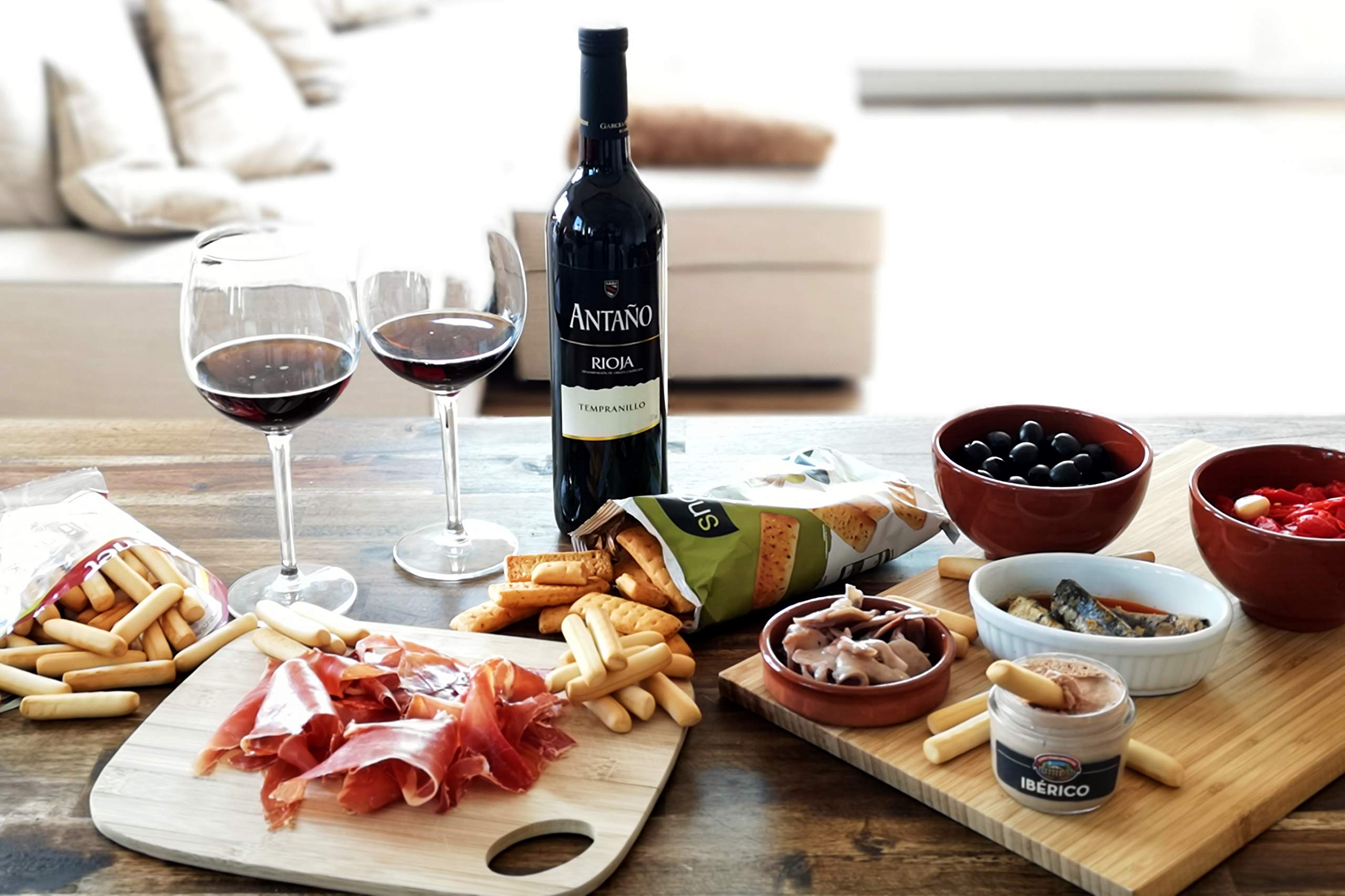Präsentbox Tapas-Abend für Zwei Geschenk für Feinschmecker Spanienfans Spezialitäten aus Spanien