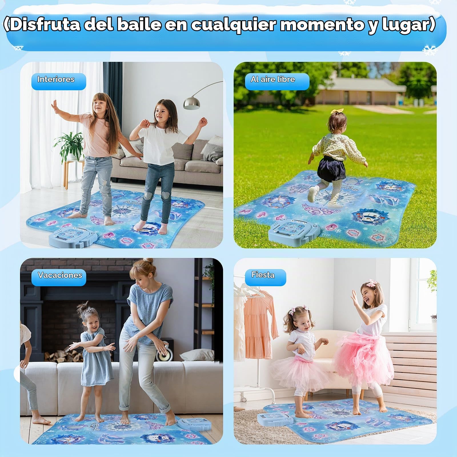 Euakee Alfombra de Baile para Niños, Alfombra Musical Infantil con 8 Botones y Bluetooth, Juguetes Niña con 4 Modos de Juego y 9 Niveles, Regalo para Niñas de 3 4 5 6 7 8 9 10 11 12+ Años