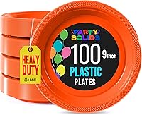 Vista 10 de Exquisitos platos de plástico morado Party Solids para fiesta, platos desechables morados de 7 pulgadas, suministros resistentes, 100 piezas