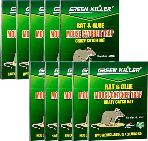 Miniatura 6 de 10-Pack de trampas adhesivas grandes para ratones con pegajosidad mejorada, tablero adhesivo para ratas y serpientes para interiores y exteriores de