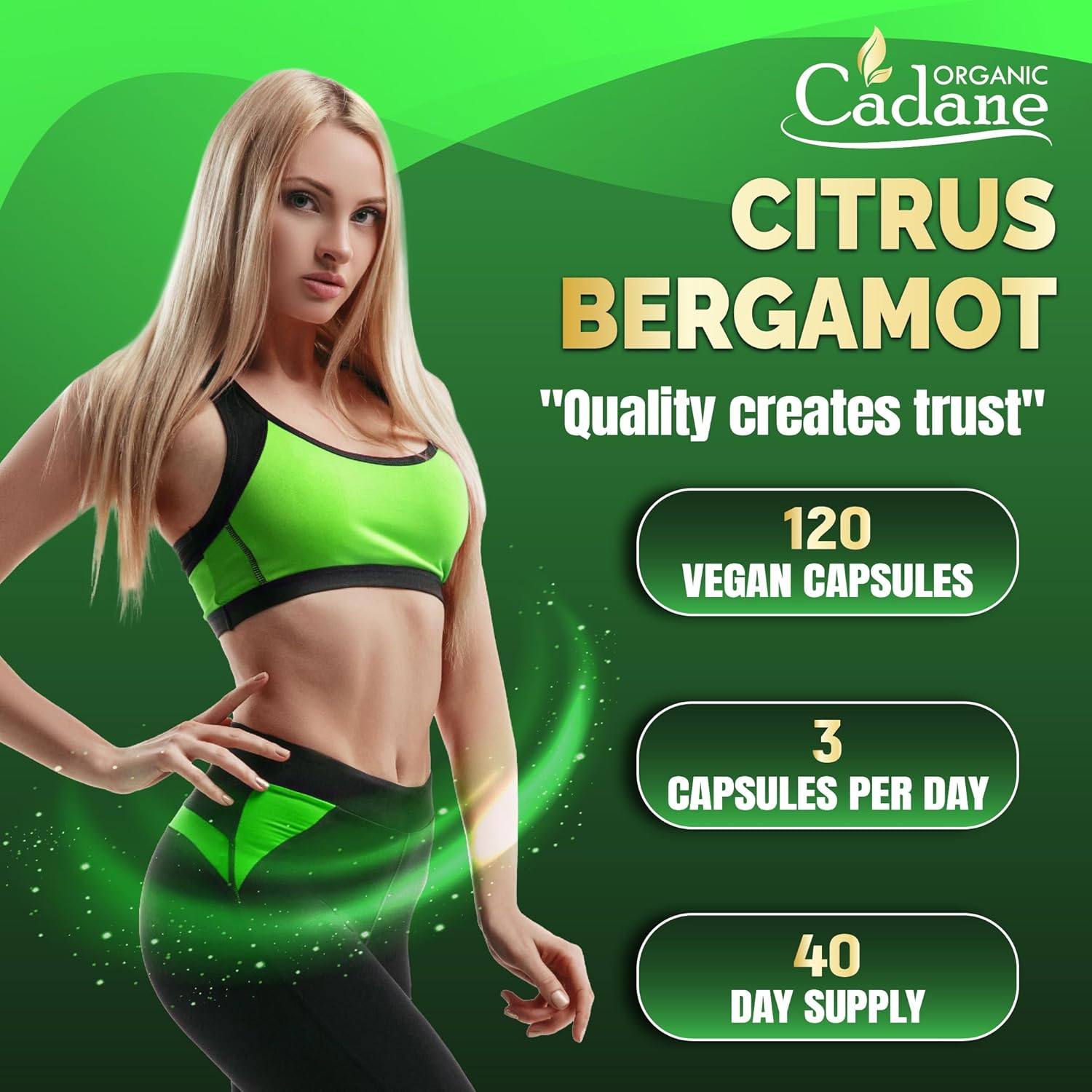 Cadane Citrus Bergamot Supplement | Heart & Immune System | Vegan, Non-GMO – 120 Capsules – 40-Day Supply - Image 5