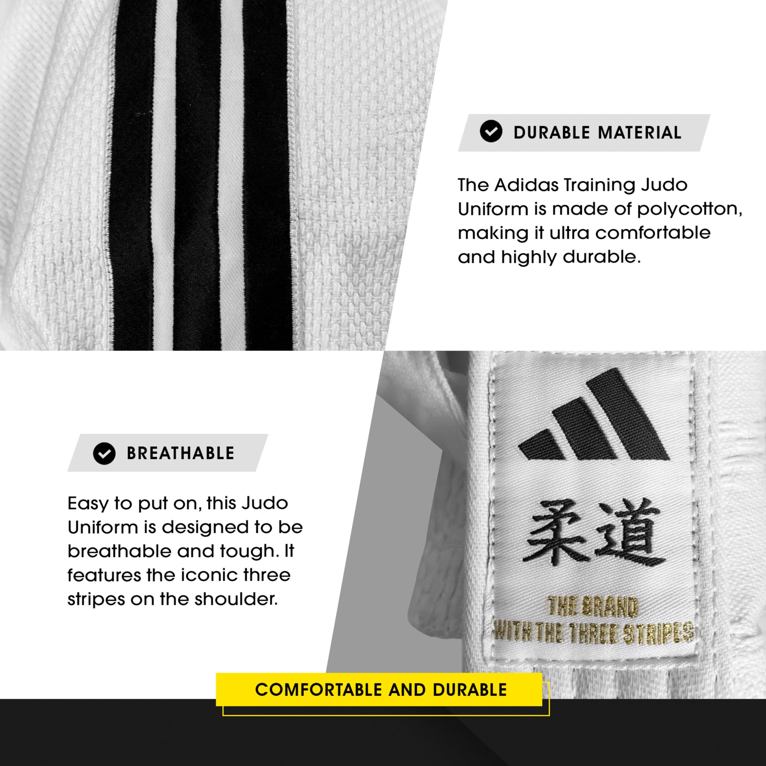 Adidas Judo-Uniform Adidas Training Judo Uniform - 500g Martial Arts Student Gi Adidas Trainings-Judo-Uniform – 500 g Kampfsport-Schüler Gi (1er Pack)