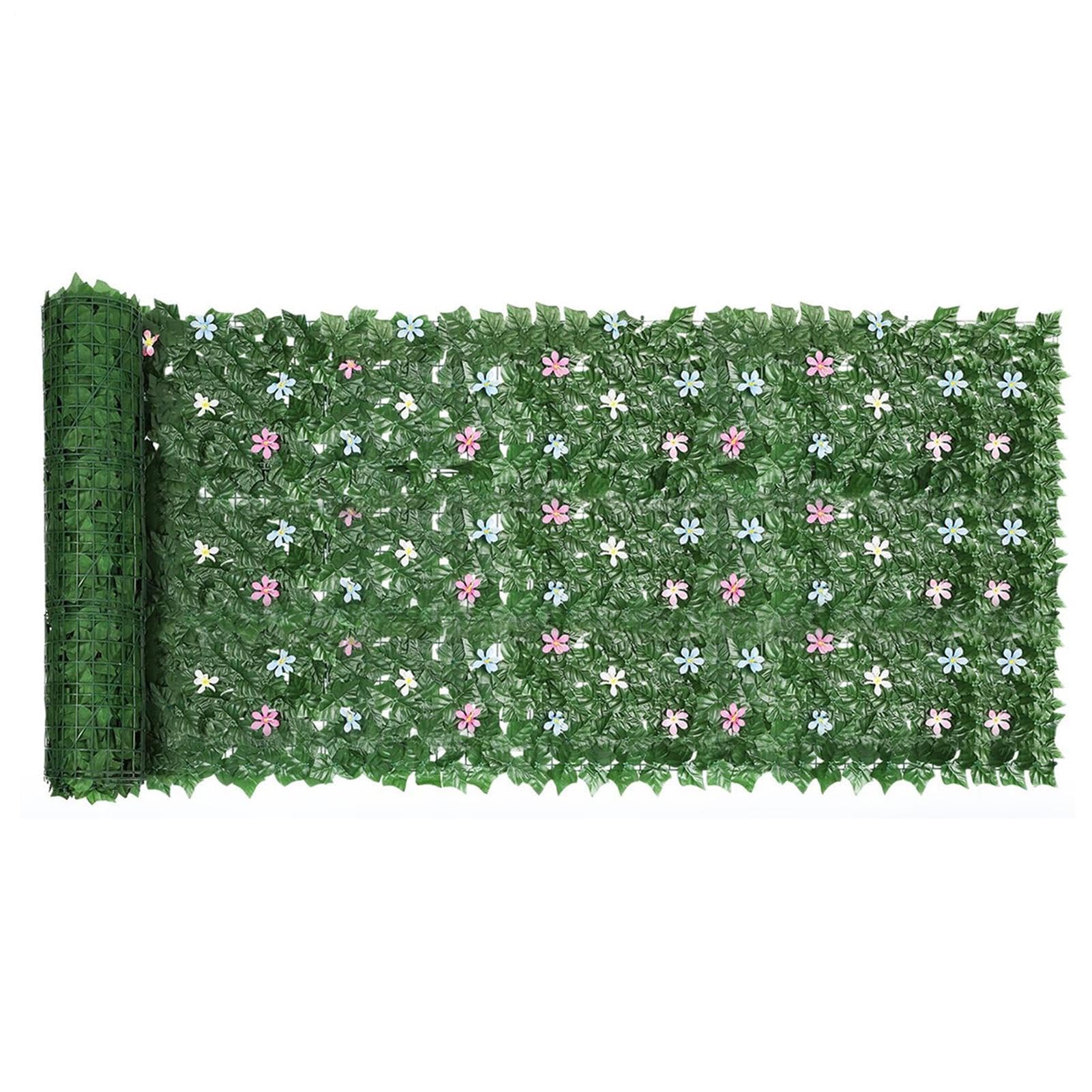 Recinzione Edera Artificiale Anti-UV 355x101 Cm - Pannelli Finta Siepe Per Giardino E Balcone - Decor Verde Privacy - 3