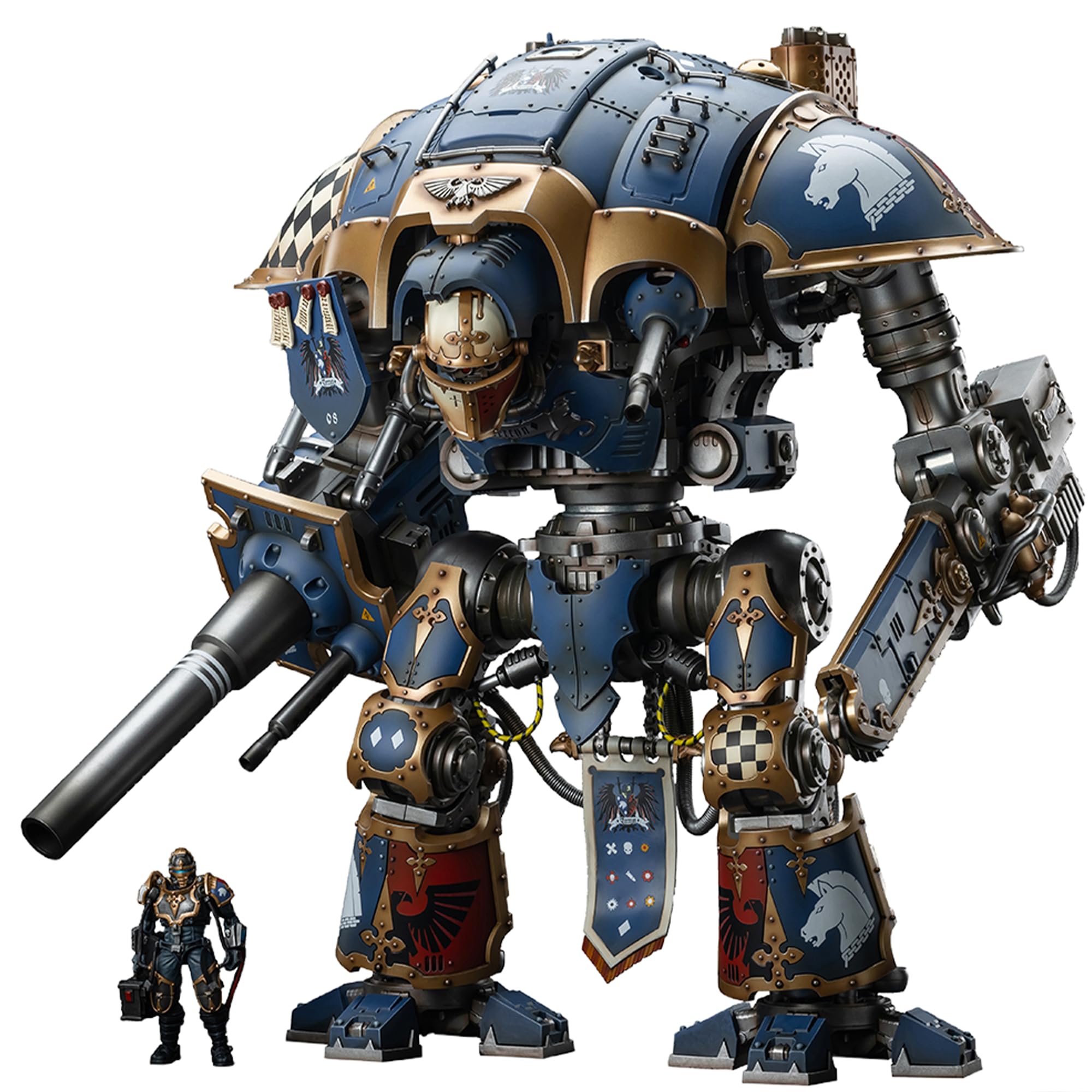 Toyverse JOYTOY 1/18 Figurka akcji Warhammer 40,000, Imperial Knights House Terryn Knight Paladin, model postaci ruchomych przegubów, 15 lat i więcej