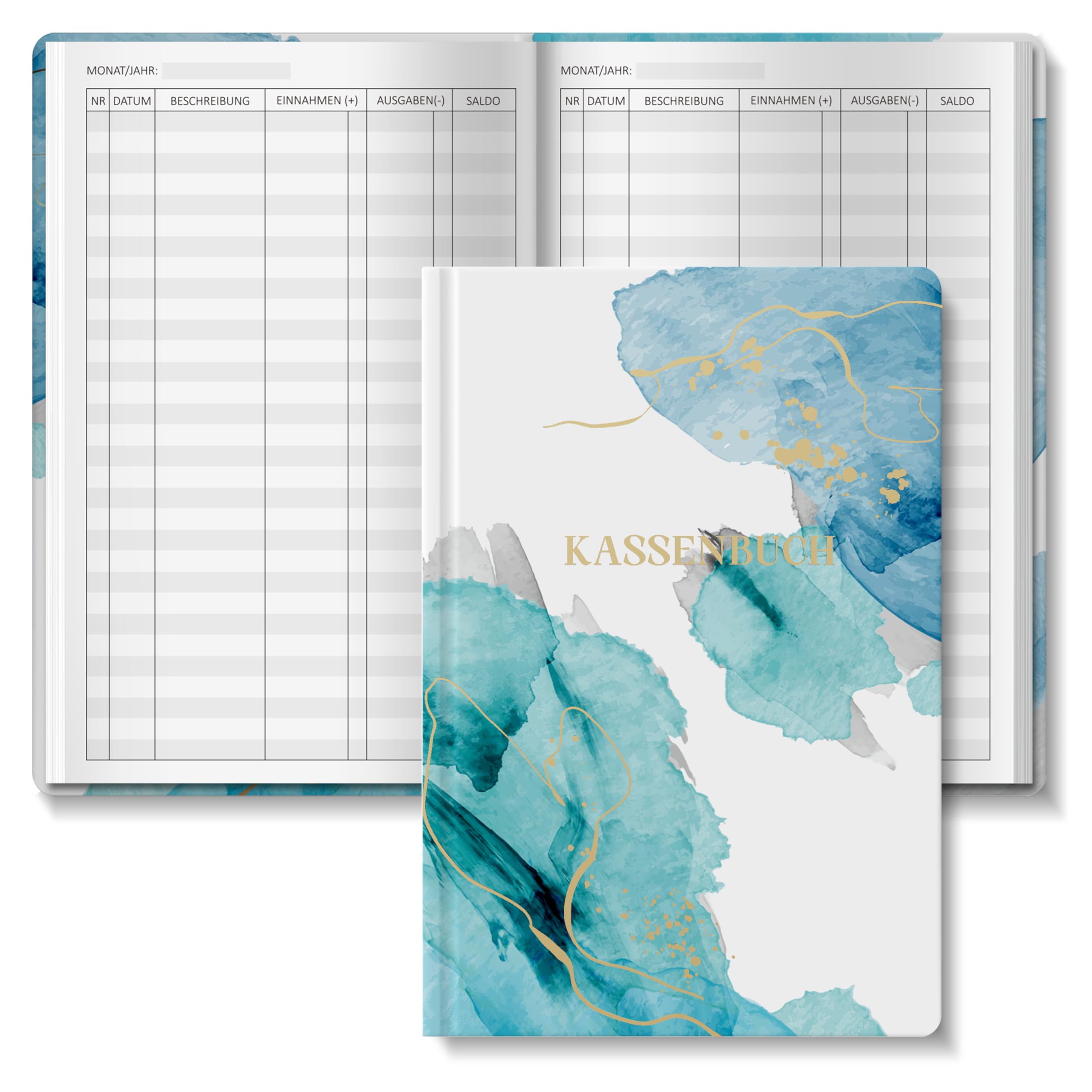 BIROYAL Kassenbuch A5-120 Seiten Haushaltsbuch, Budget Planner & Kassenbücher - Einnahmen Ausgaben Buch - Haushaltsbuch zum Eintragen - Kassenbuch Kleinunternehmer- Ausgaben Tracker Finanzplaner