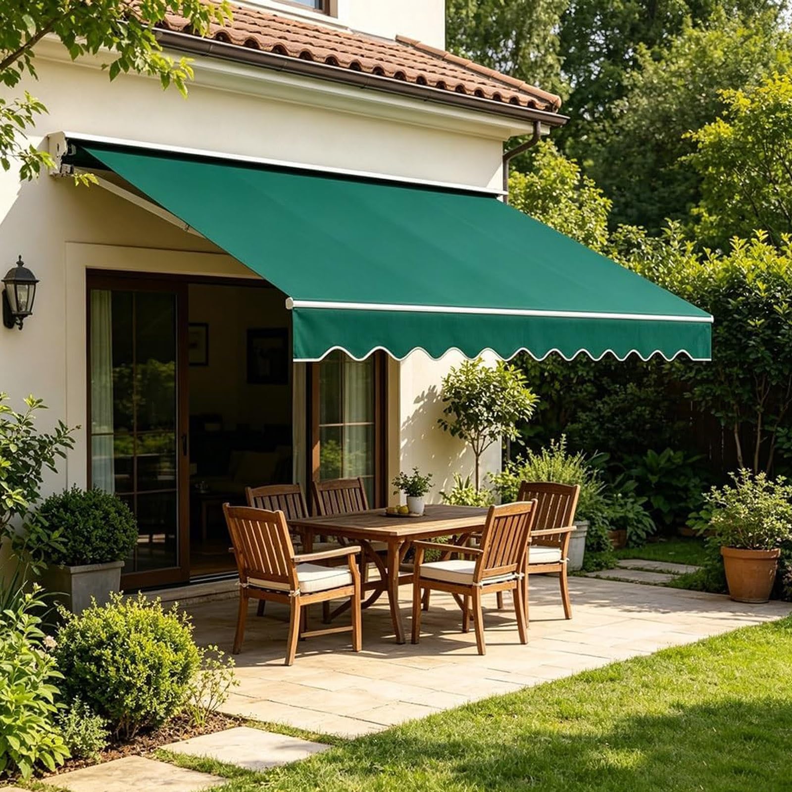 Tela de repuesto para toldo de patio en poliéster impermeable