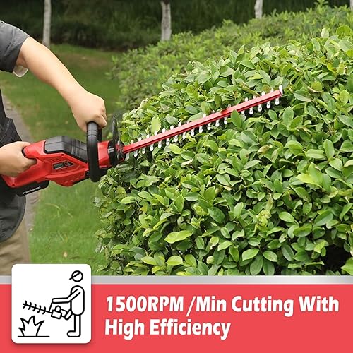 Miniatura 3 de PowerSmart Recortadora de setos de 20 V MAX de 18 pulgadas, inalámbrica, batería de iones de litio, batería de 2.0 Ah y cargador