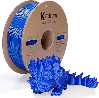 21 – Kretrum PLA Filament 1.75 mm 3D Printer Filament Dimensional Accuracy +/- 0.02 mm 1KG(2.2lbs) Cardboard Spool 3D Printing Filament Fits for …