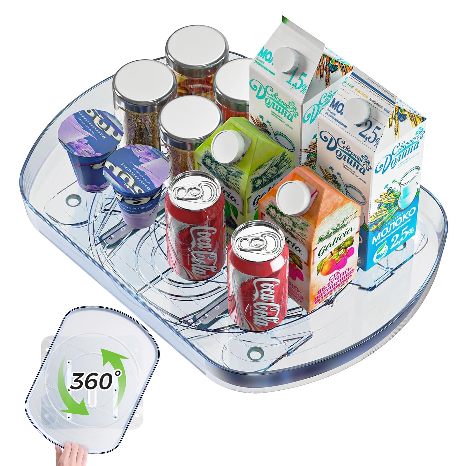 Snapklik.com : Lazy Susan For Refrigerator, Fridge Lazy Susan Truntable