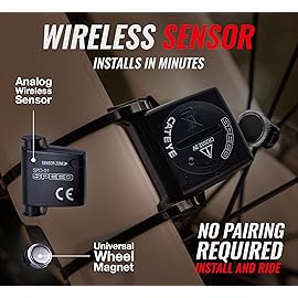 CATEYE Padrone Wireless Bike Computer - Large Screen, EasytoRead NonGPS Cyclocomputer, Wireless Speed Tracker for Road, MTB & Gravel Bikes, NoCharging SensorBased Unit, Long Battery Life