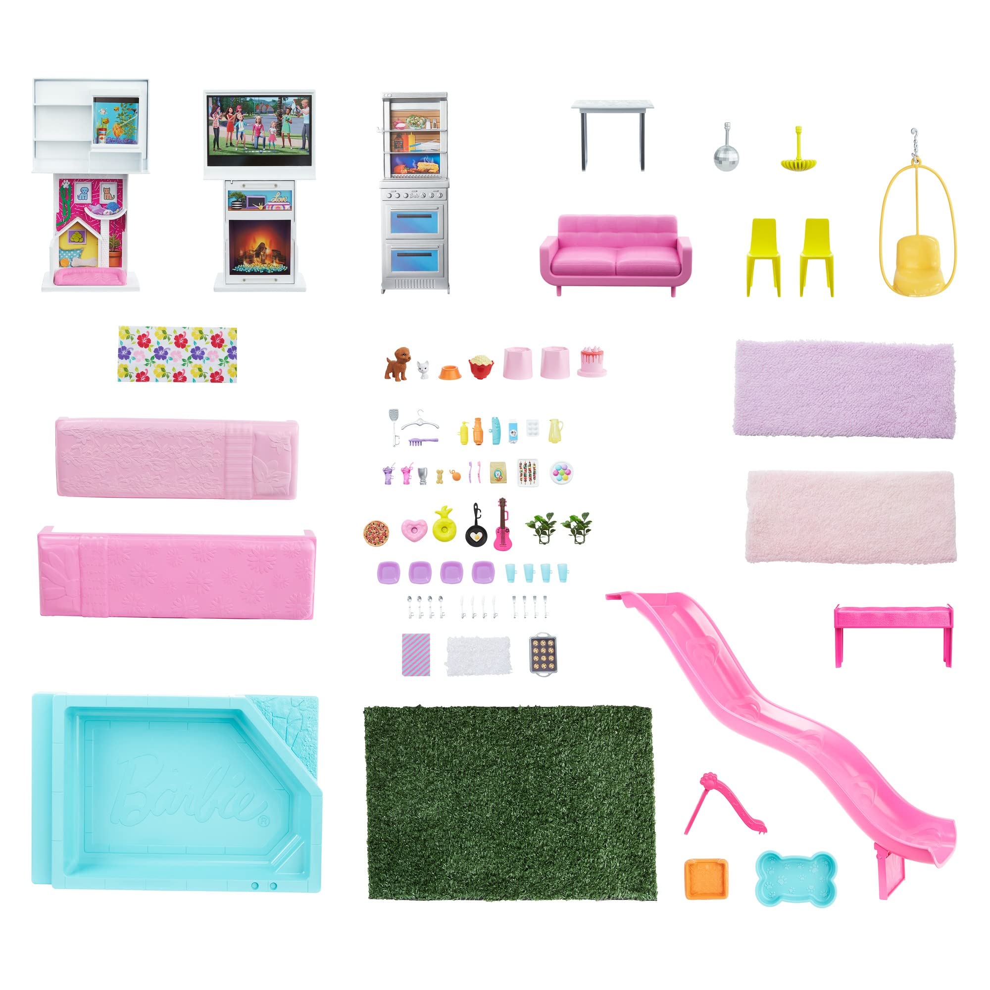 Barbie Dreamhouse Deluxe Domek dla lalek 109 cm 3 poziomy basen +75 akcesoriów GRG93