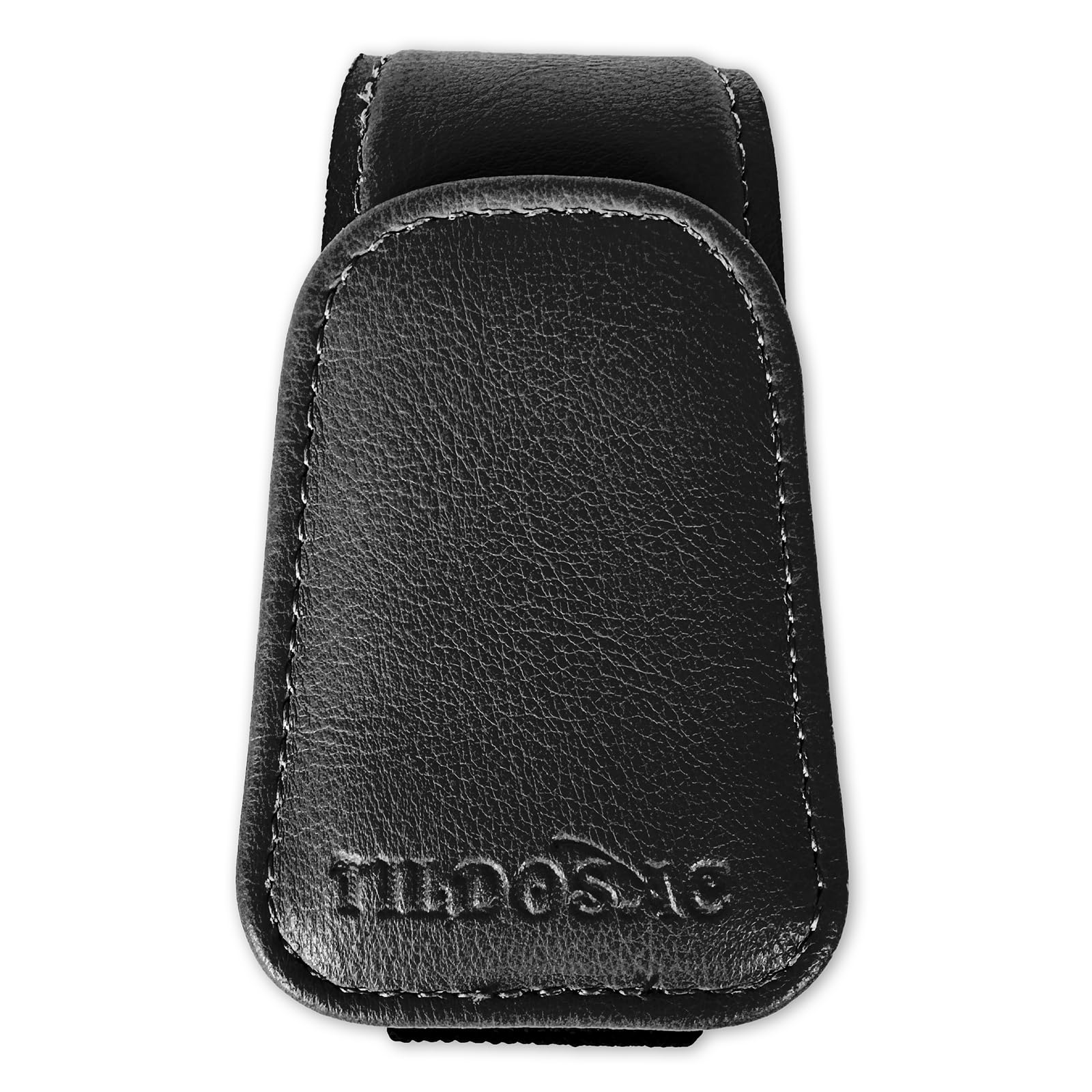 TILDOSAC Sunglasses Holder for Car Visor, Leather Magnetic Sunglass Holder for Car with Clip, Black
