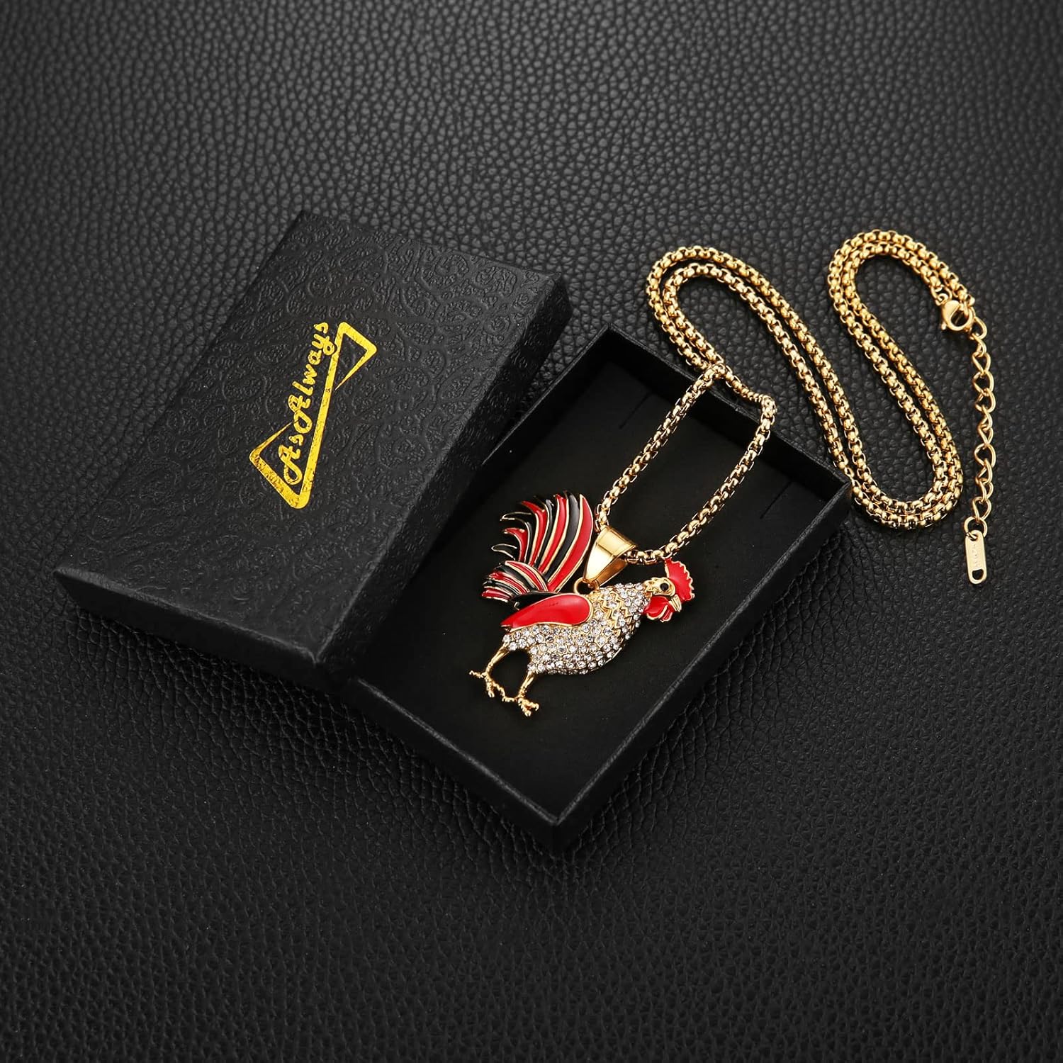 AsAlways 18K Gold Plated Cock Pendant Inlay CZ Vintage Hip Hop Rock Punk Totem Amulet Charm Rooster Necklace Jewelry Gift - Image 7
