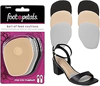 FootPetals Ball of Foot Cushions - Metatarsal Pads for Heel Pain Relief, Stop Toe Scrunch, Sliding & Overhang in Women's Shoes