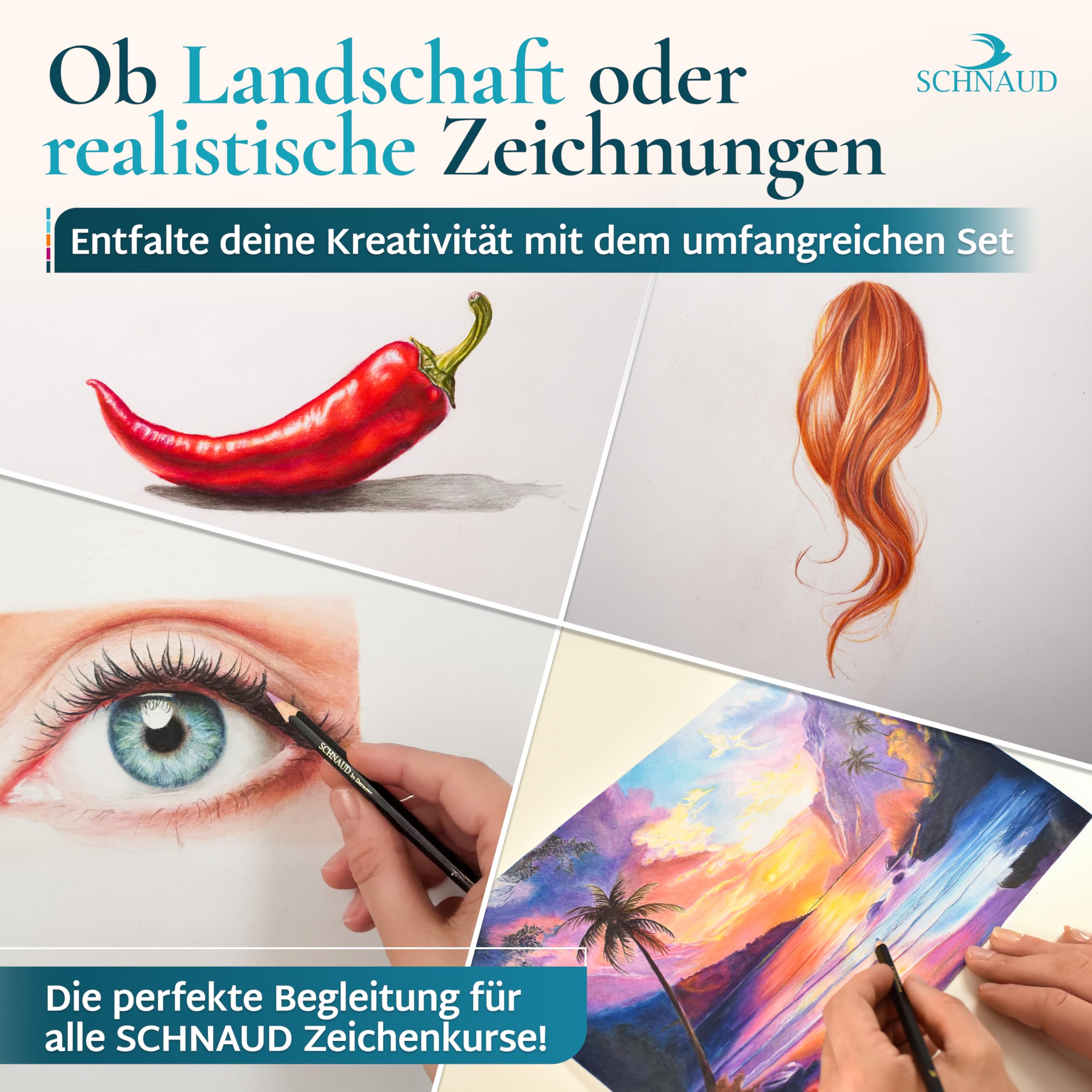 Colorgem Buntstifte für Erwachsene – 60 Farben Künstler Buntstifte Set, hochpigmentiert & bruchfest