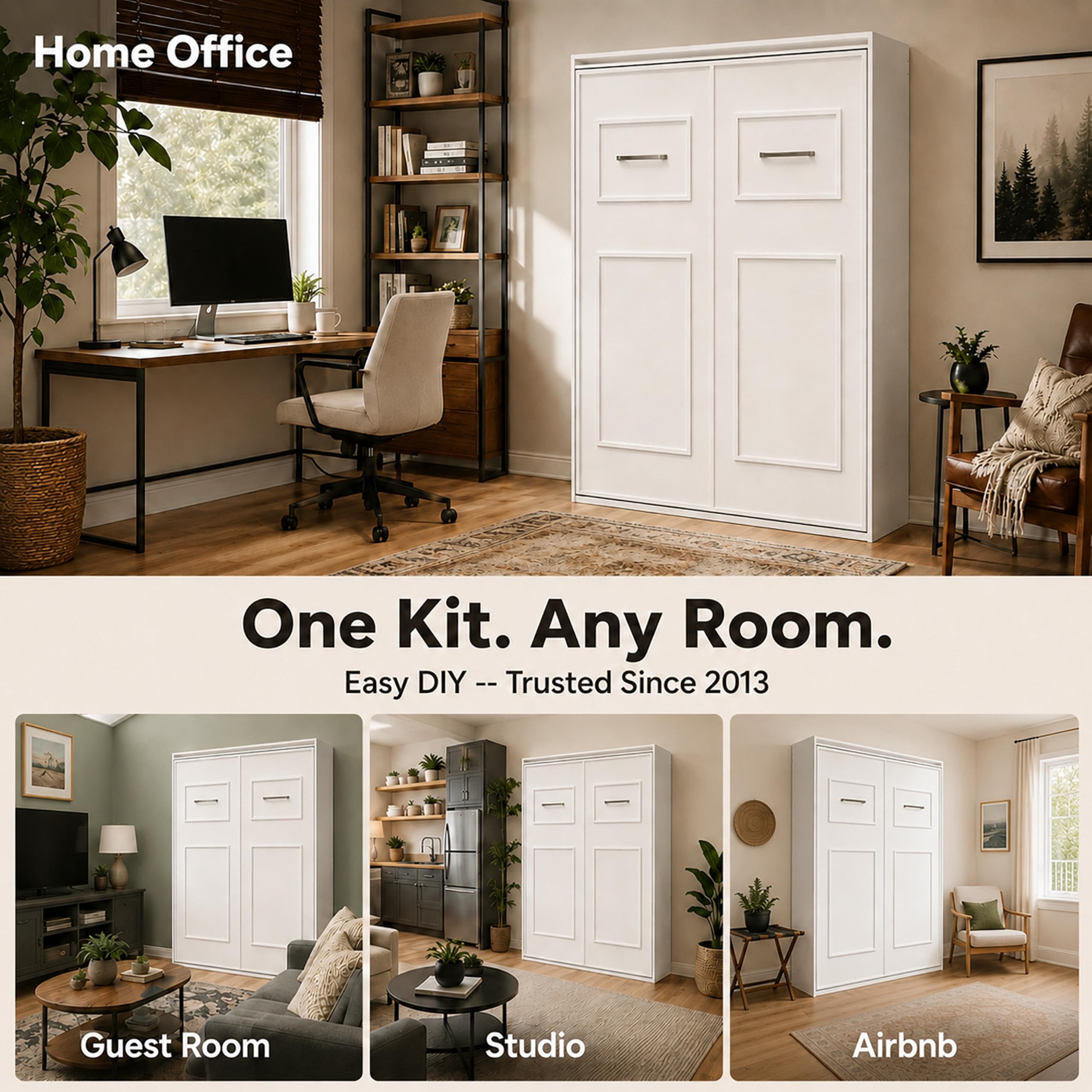 Amazon｜Murphy Bed ツインサイズ DIY ハードウェアキット – 垂直壁