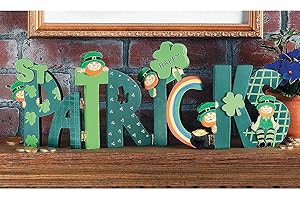 Happy St. Patrick's Day Hinged Wooden Screen - Home Decor with Shamrocks and Leprechauns
