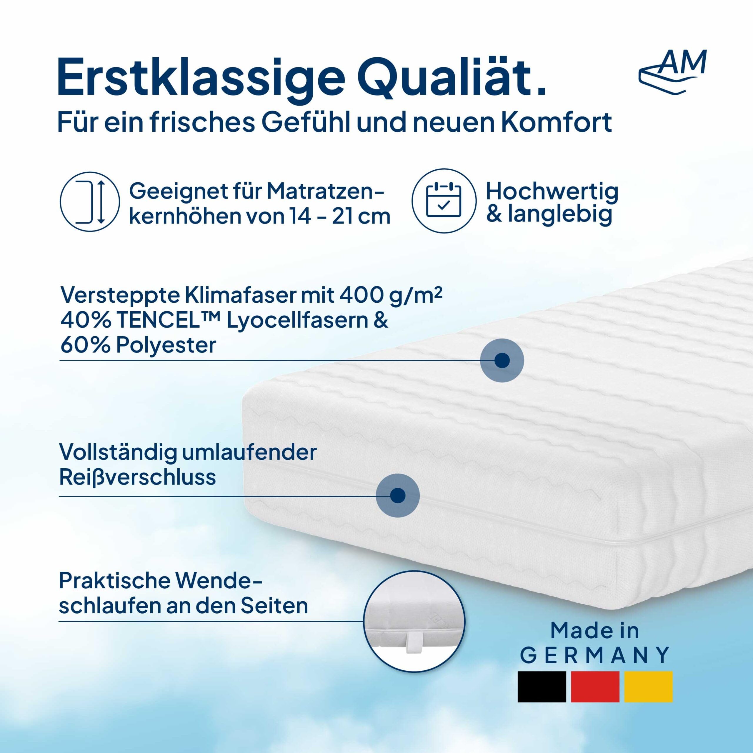 Hoogwaardige Matrashoes 100x200cm met ritssluiting