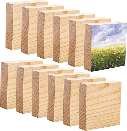 YOUEON Paquete de 20 bloques de madera para tallar, bloques de madera sin terminar de 6 x 1 x 1 pulgada para artes y manualidades, espacios en