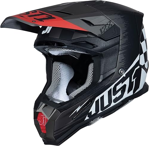 Just1 Racing J22F Casco de fibra de vidrio MX Motocross Off-Road Motocross cascos de motocicleta aprobado por DOT y ECE