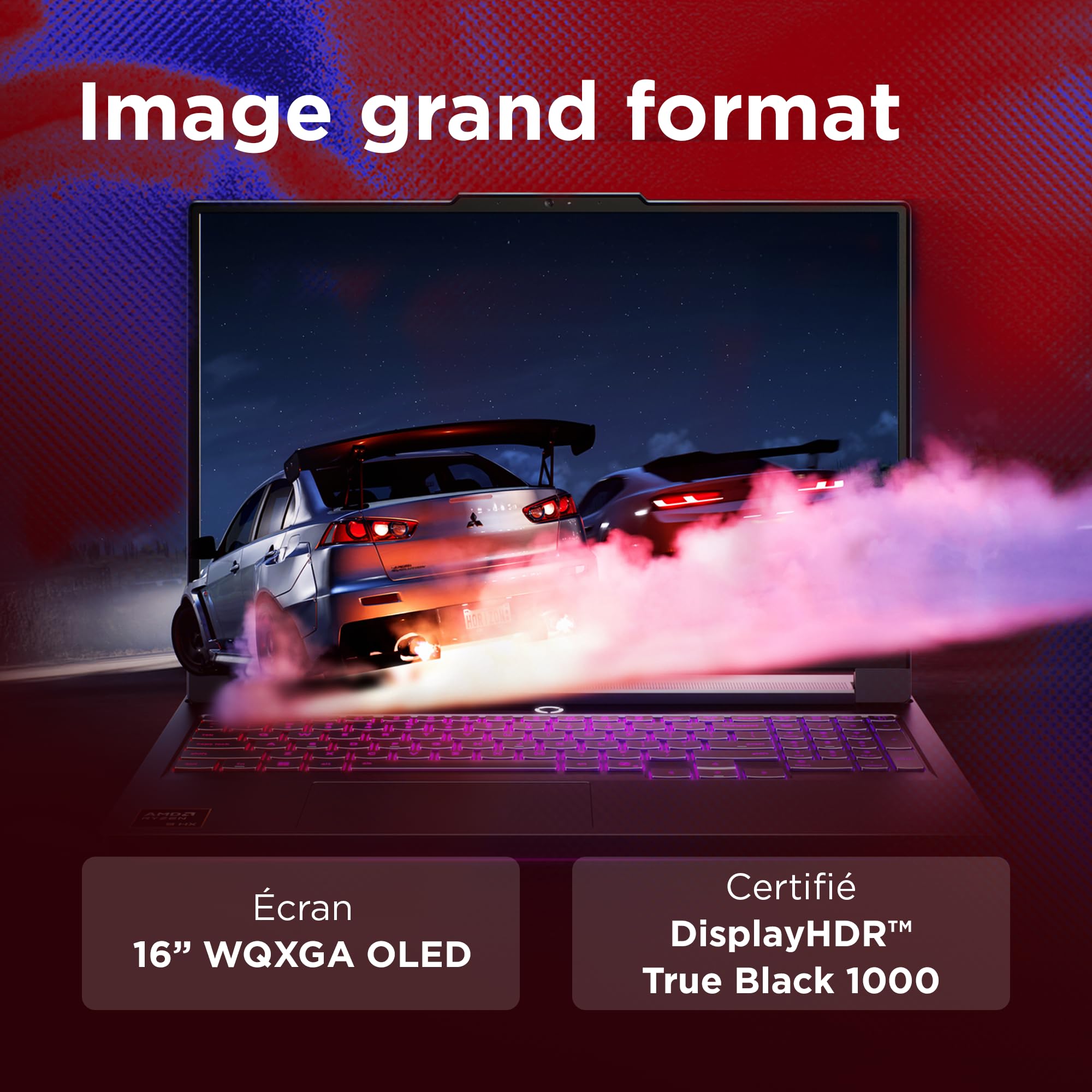 Lenovo Legion Pro 7 16AFR10H - Ordinateur Portable Gaming 16'' OLED 240Hz (AMD Ryzen 9 9955HX, RAM 32Go, SSD 1To, NVIDIA RTX 5070 Ti 12GB, Windows 11) Clavier rétroéclairé RGB AZERTY Français - Noir
