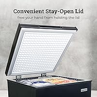 Vista 5 de Igloo Congelador de cofre de 5.0 pies cúbicos con cesta extraíble, puerta independiente, rango de temperatura de -10 a 10 F, descongelación frontal