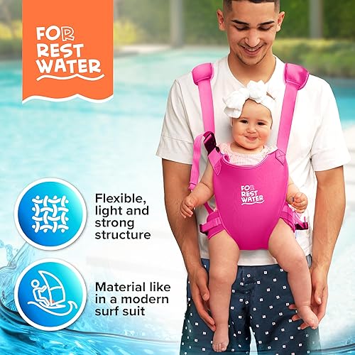 Miniatura 4 de Portabebés  Arnés ergonómico de neopreno de alta calidad para agua cálida y segura y diversión en la tierra (4-24 meses)  Arnés ajustable para bebés