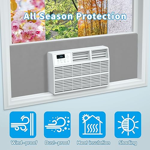 Miniatura 5 de Air Jade Paneles laterales de aire acondicionado para ventana, paneles laterales de espuma de aislamiento envolvente extra anchos de 4 pies para